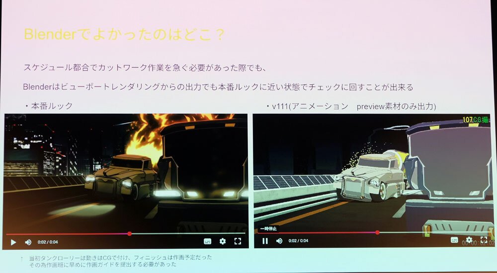CGWorldの講演スライド「Blenderでよかったのはどこ？」本番ルックとビューポートプレビューの比較