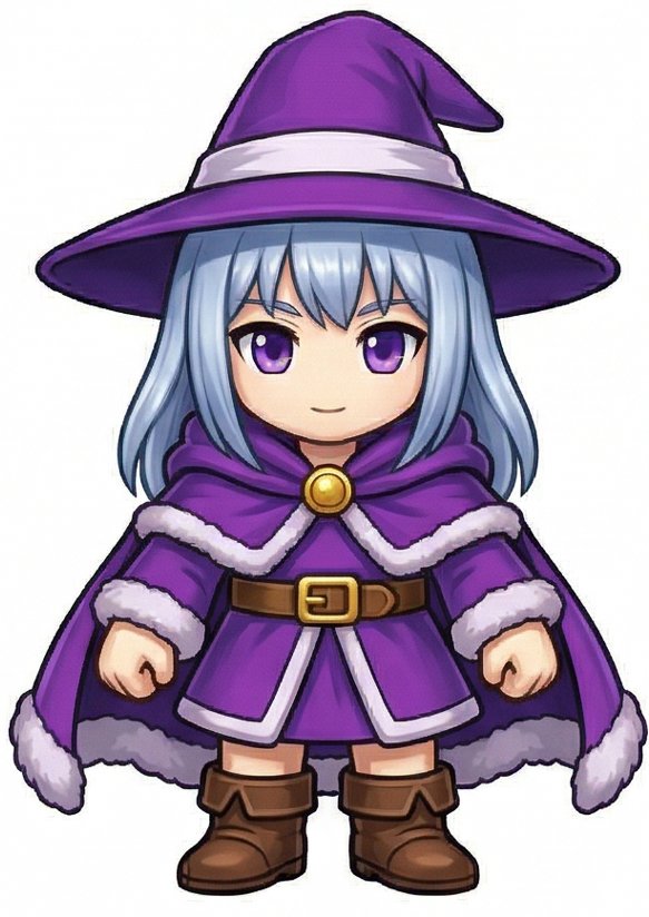 入力画像：魔女キャラクター正面