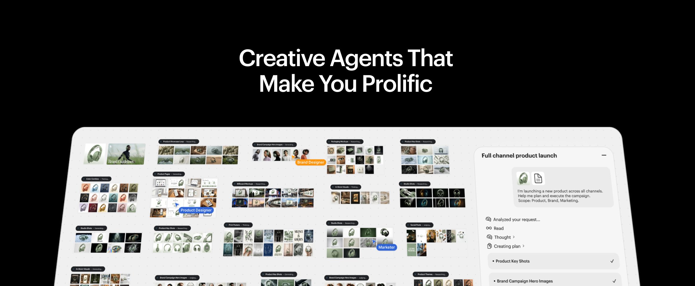 Luma Agents のダッシュボード