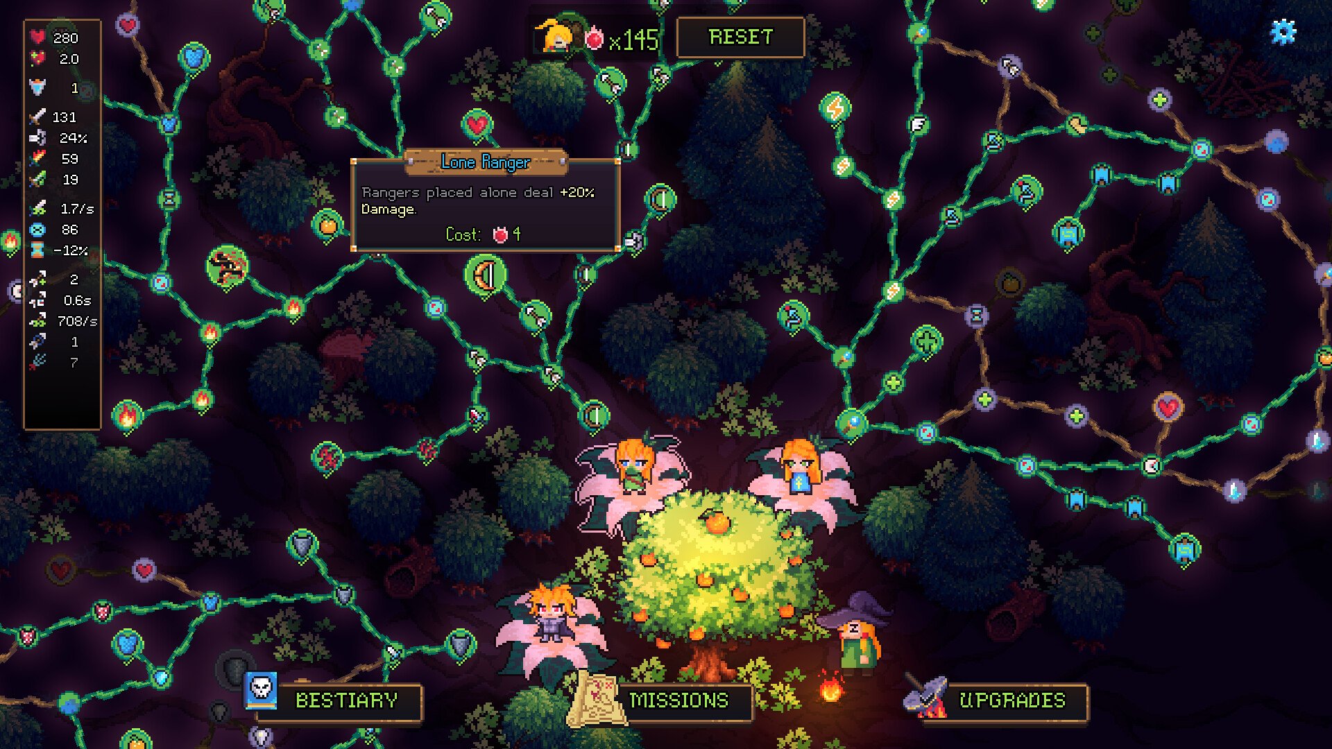 Tangy TD スキルツリー - 300ノード以上の巨大なスキルツリー