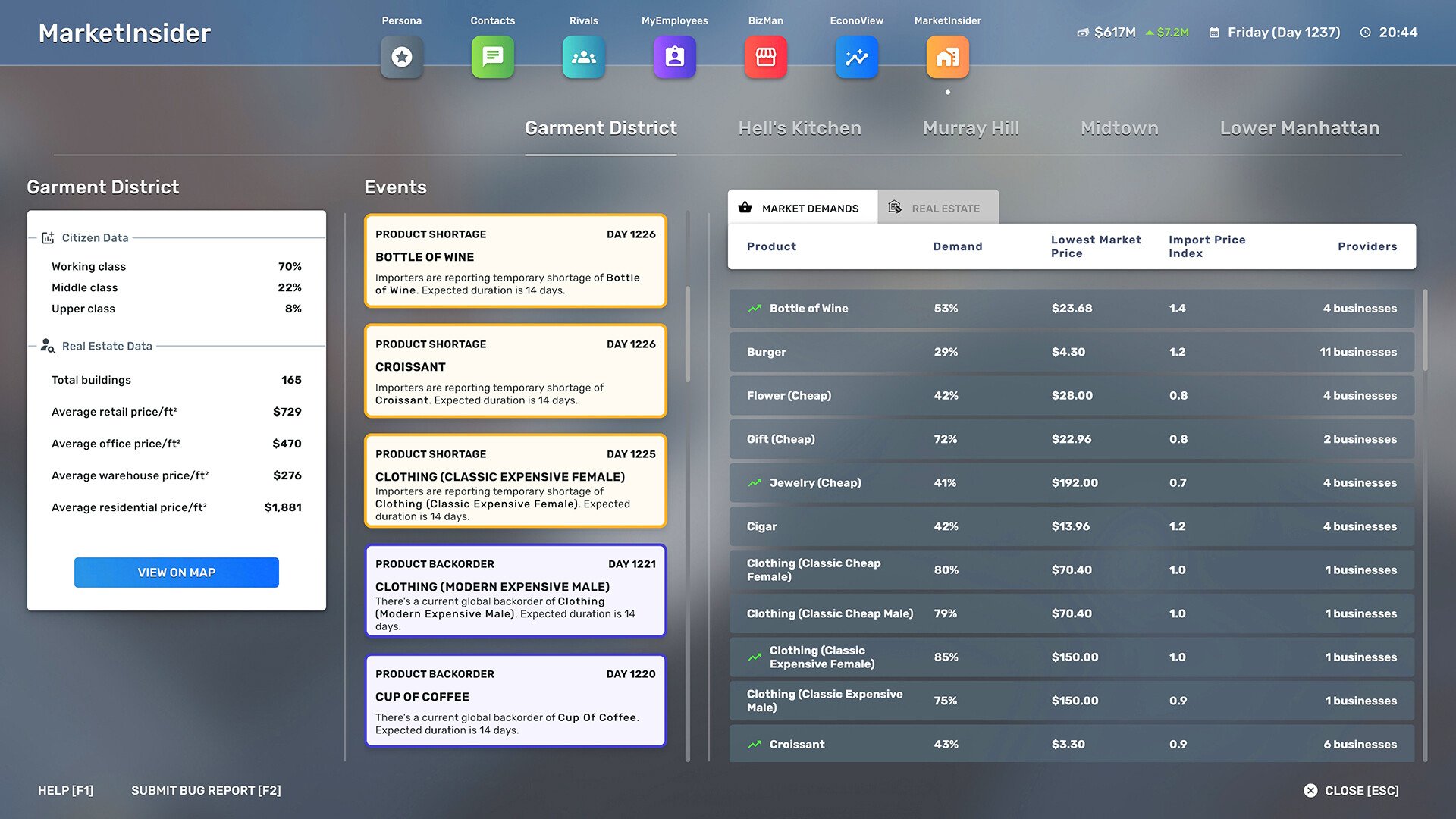 Big Ambitions — Market Insider の市場データUI
